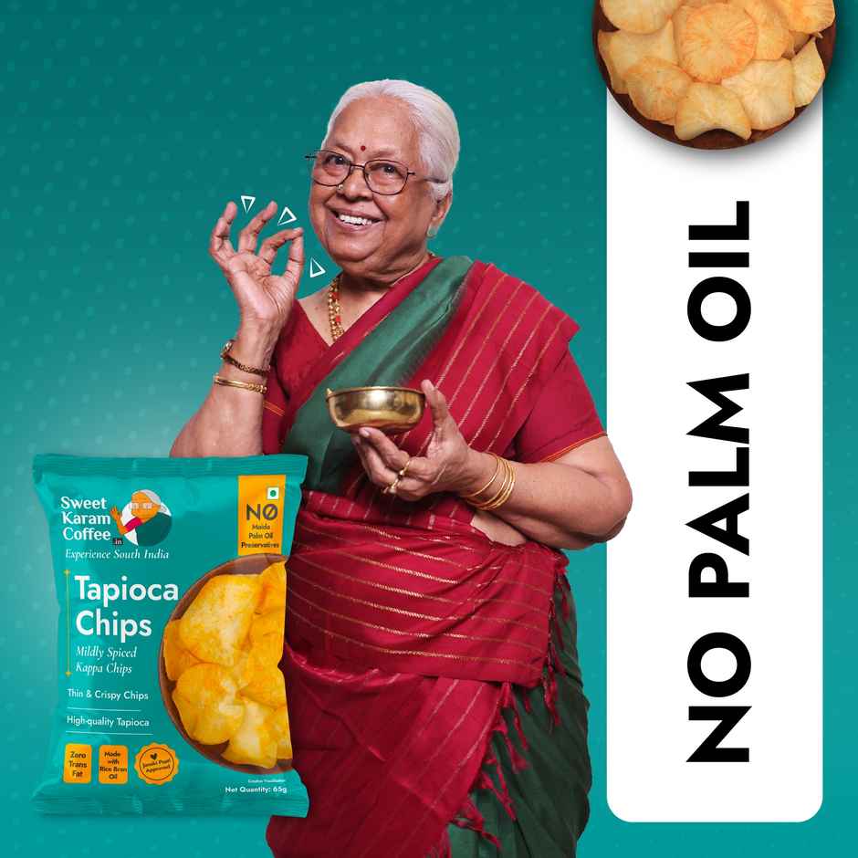 Sweet Karam Coffee Tapioca Chips 65.0 Gram(65gms) & Sweet Karam Coffee Indian Masala Tapioca Chips 65.0 Gram(65gms) Combo