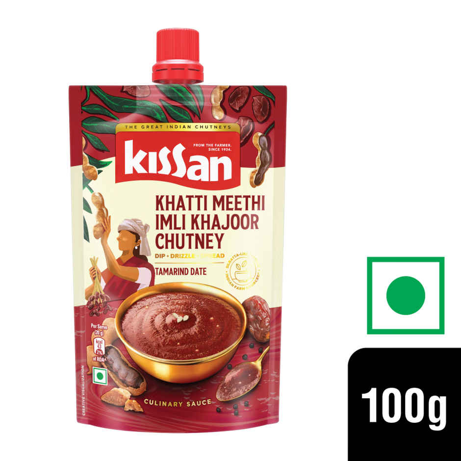 Mccain Aloo Tikki | Frozen Ready To Cook Potato Snack (400g) & Kissan Khatti Meethi Imli Khajoor Chutney Doy (100g) Combo