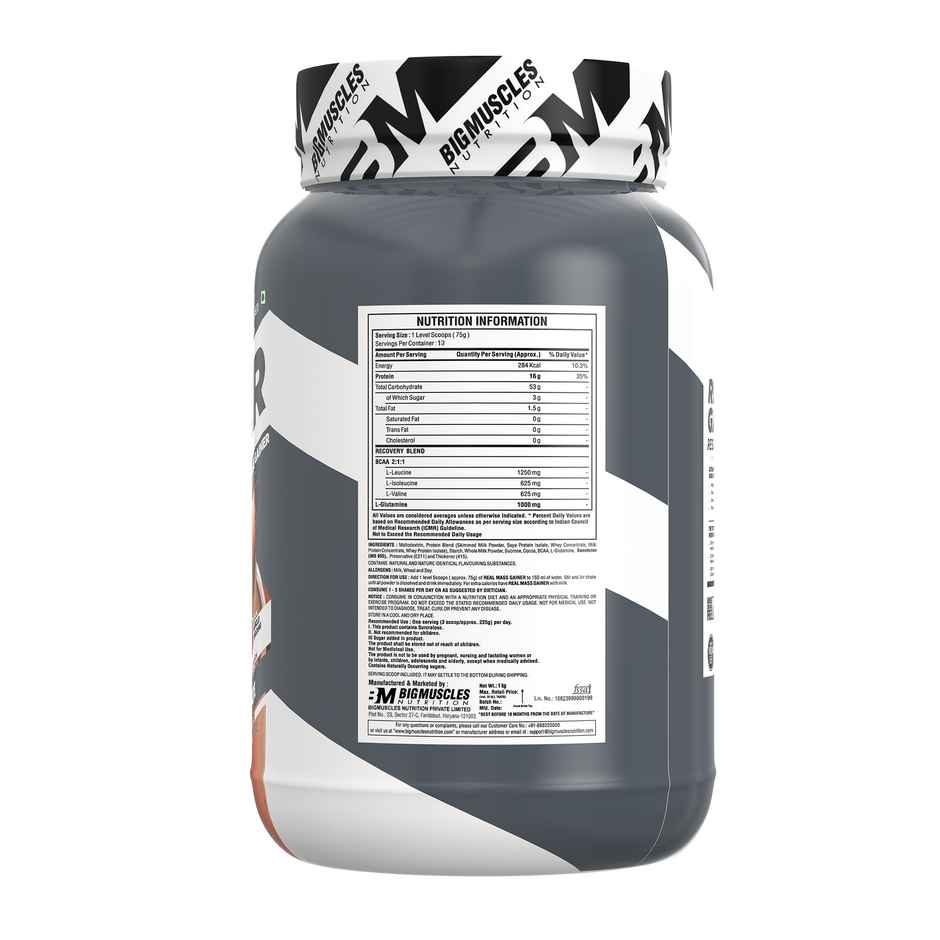 Big Muscles Nutrition Real Mass Gainer | Dutch Chocolate