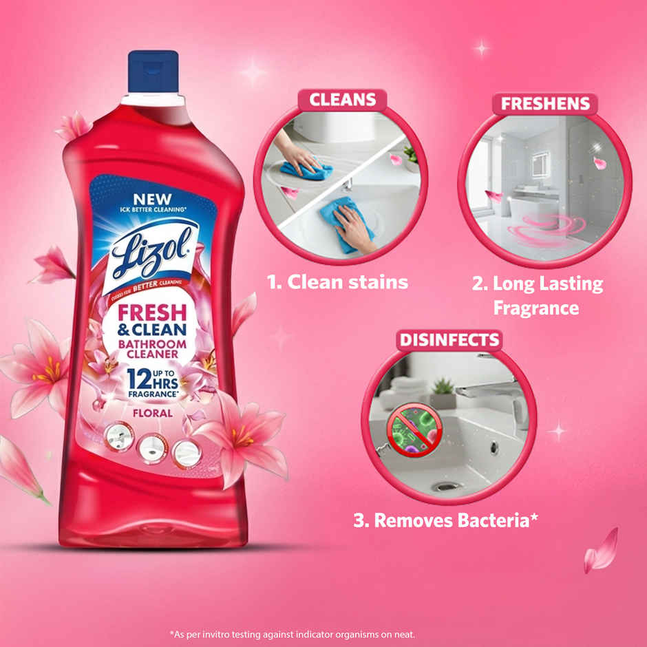 Lizol Floral Bathroom Cleaner Liquid