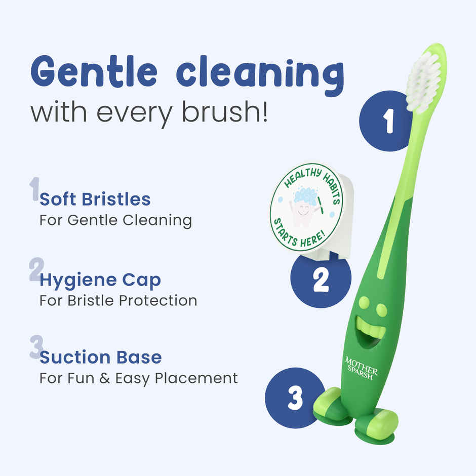 Mother Sparsh Fluoride-Free Kids Toothpaste with Toothbrush| Blueberry