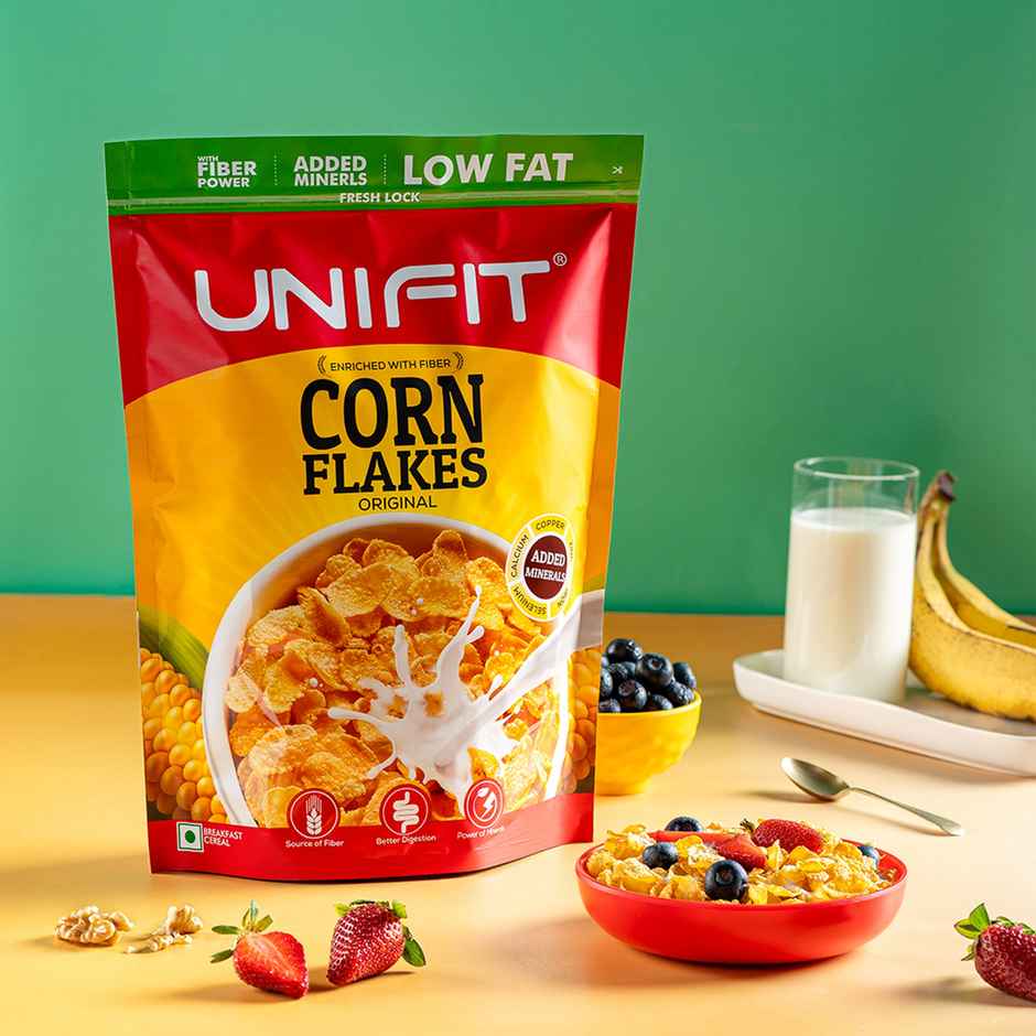 Unifit Corn Flakes | Crispy and Nutritious | Healthy Breakfast Cereal