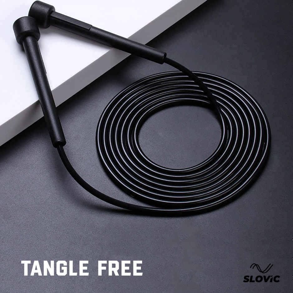 Slovic Adjustable Skipping Rope Tangle Free for Women, Men and Kids - for Gym and Exercise