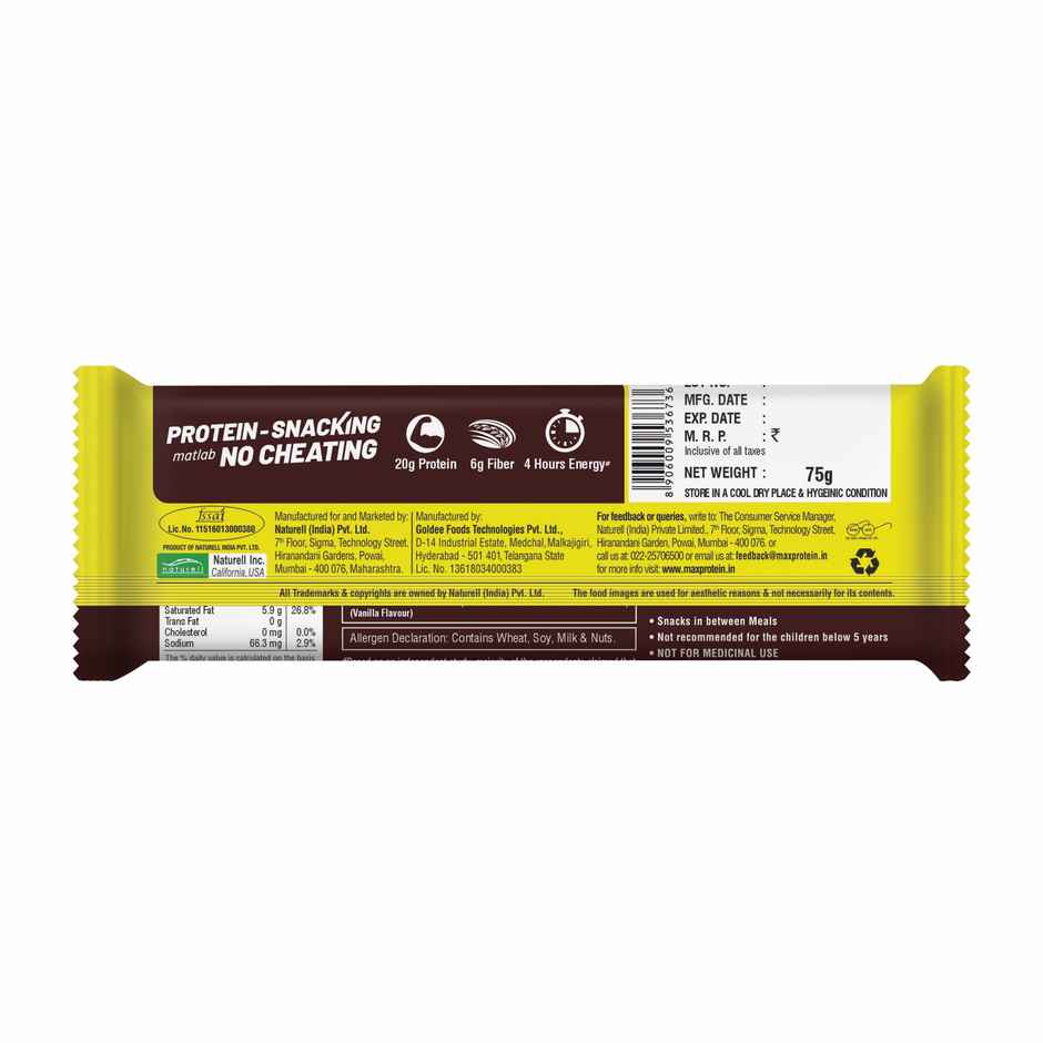 RiteBite Max Protein 20g Protein Bar Date & Almond Combo