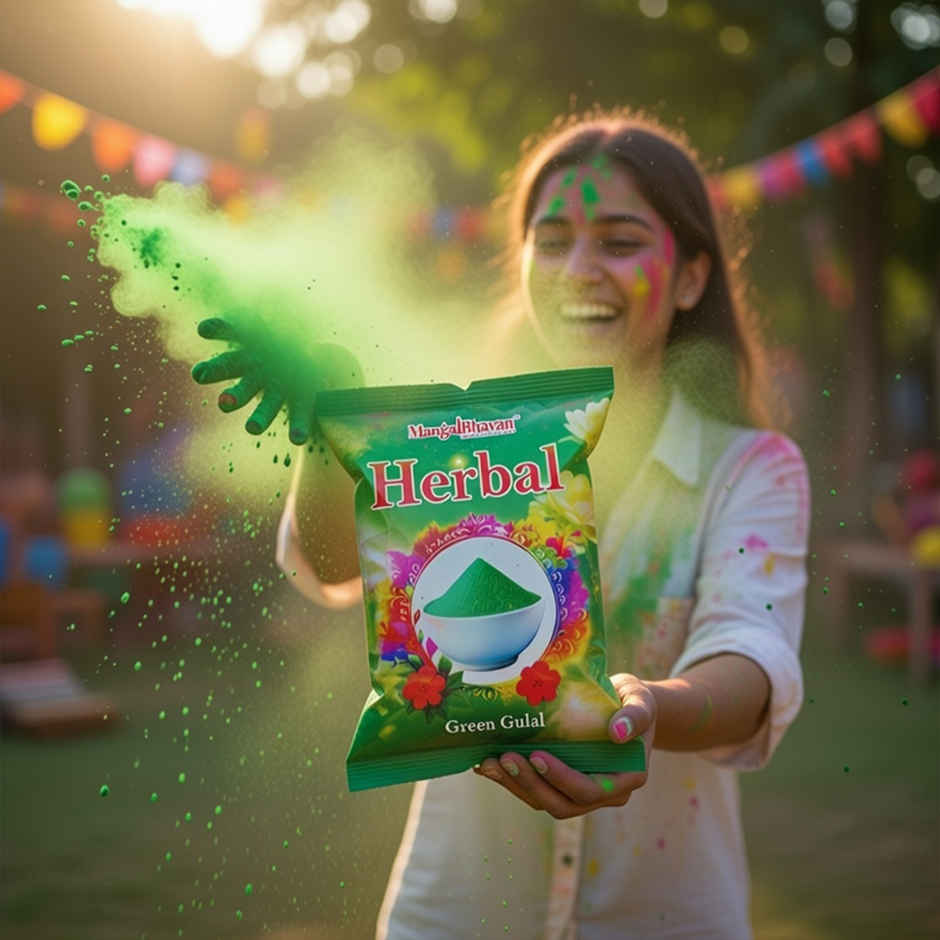 Herbal Green Holi Gulal | Mangal Bhawan