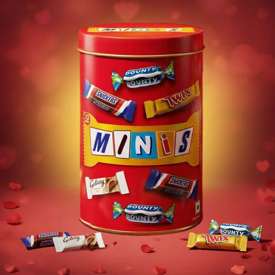 Snickers Best of Minis Assorted Valentine Chocolate Tin
