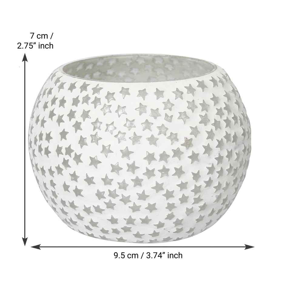 eCraftIndia Mosaic Glass Decorative Tea Light Holder/Diya