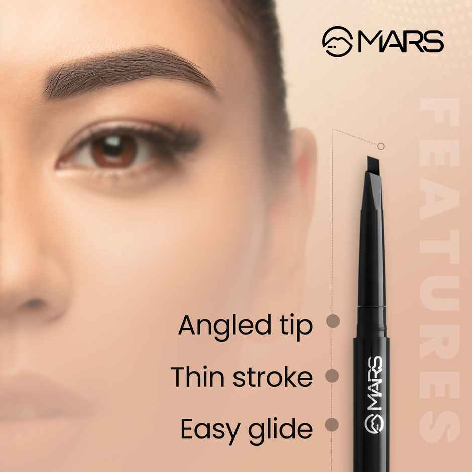 MARS Cosmetics Micro Precision Brow Pencil With Spoolie (Brown)