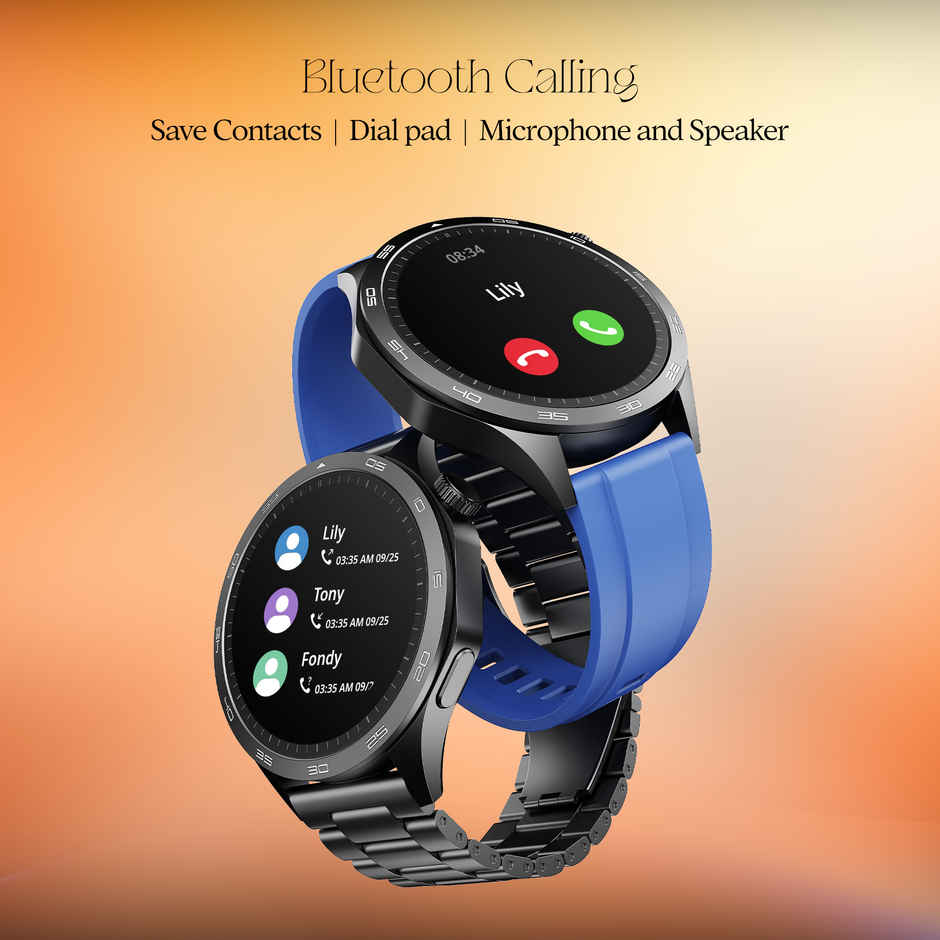 boAt Enigma Radiant Smartwatch | 1.43" AMOLED Display | Functional Crown - Deep Blue