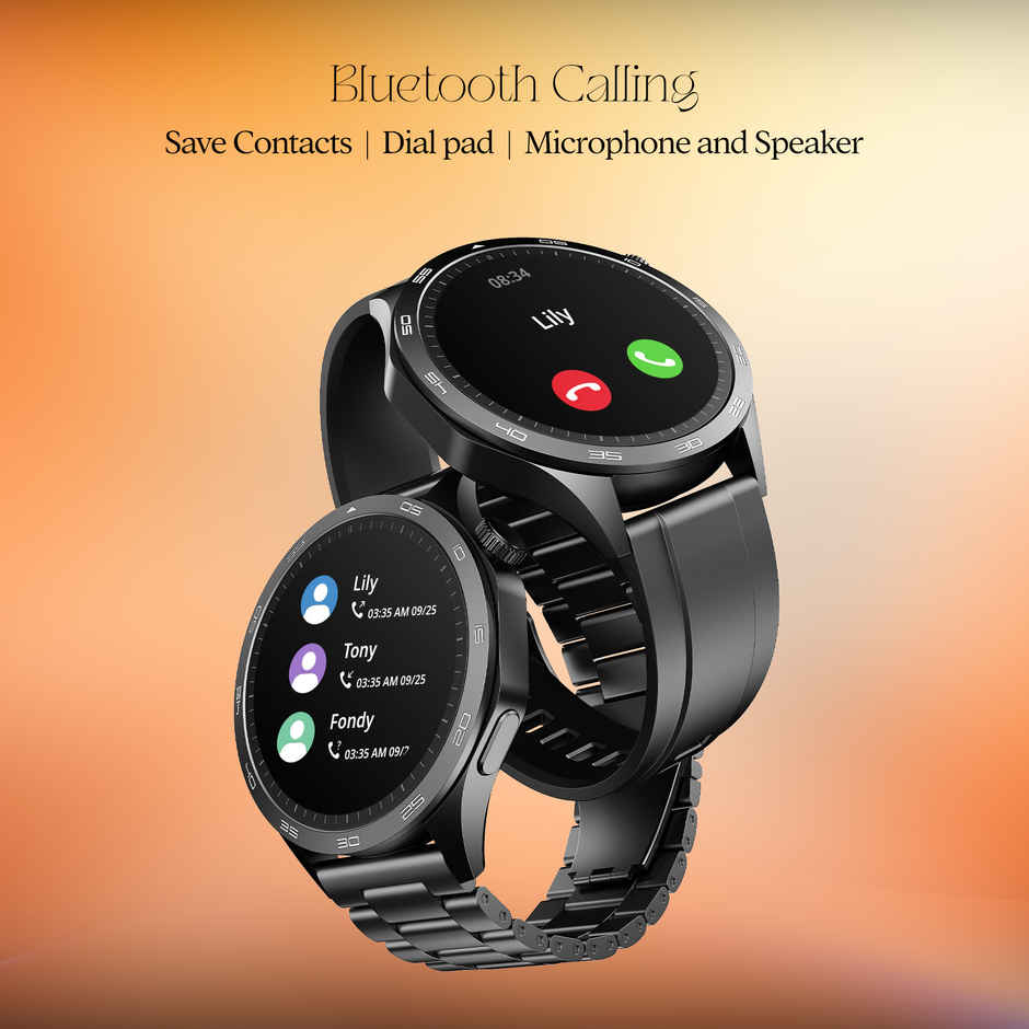 boAt Enigma Radiant Smartwatch | 1.43" AMOLED Display | Functional Crown - Active Black