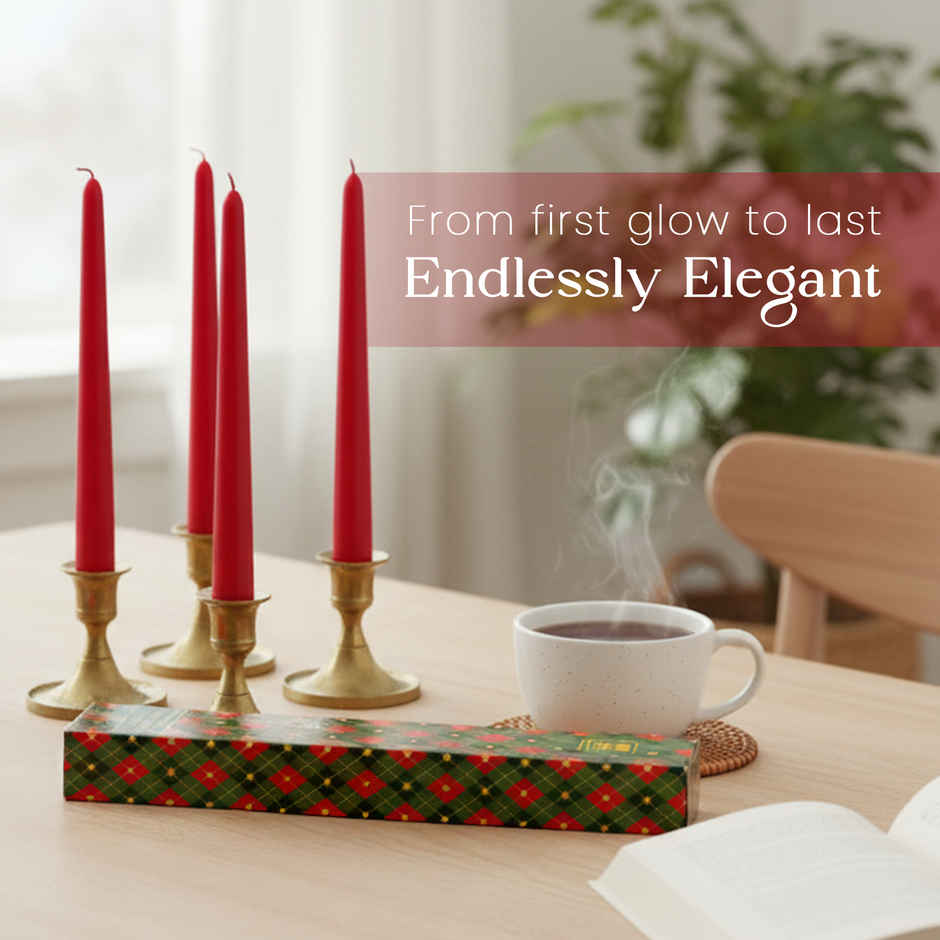 IRIS Berry Fragranced Taper Candles | 8 Hours Burning Time | 10 in | Home Decor