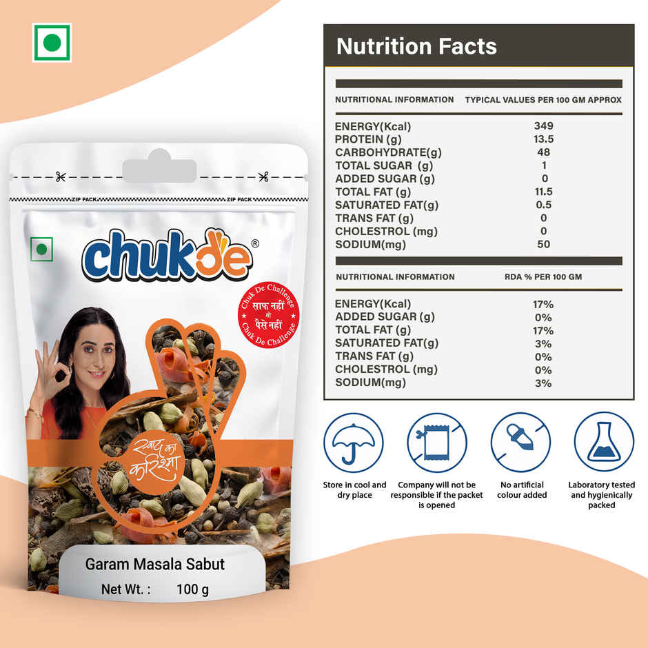 Chukde Whole Garam Masala Mix (Whole Spice Blend)