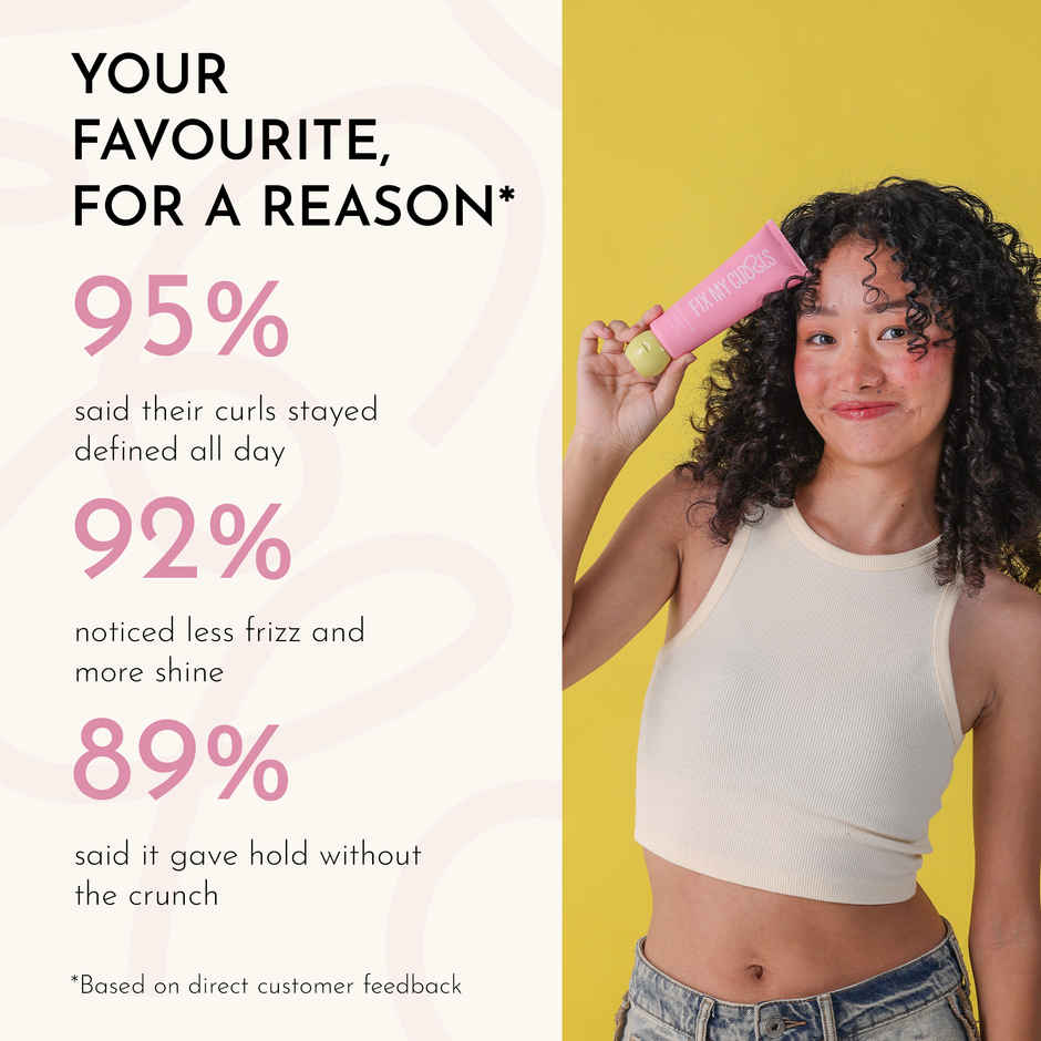 Fix My Curls Curl Defining Hair Gel |For Curly, Wavy, Hair, Silicone & Alcohol-Free Hair Gel