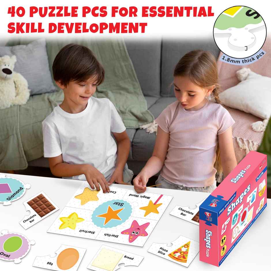 Little Berry Shapes Puzzle Game For Kids: Play And Learn Puzzle With Activity Book - Lb36