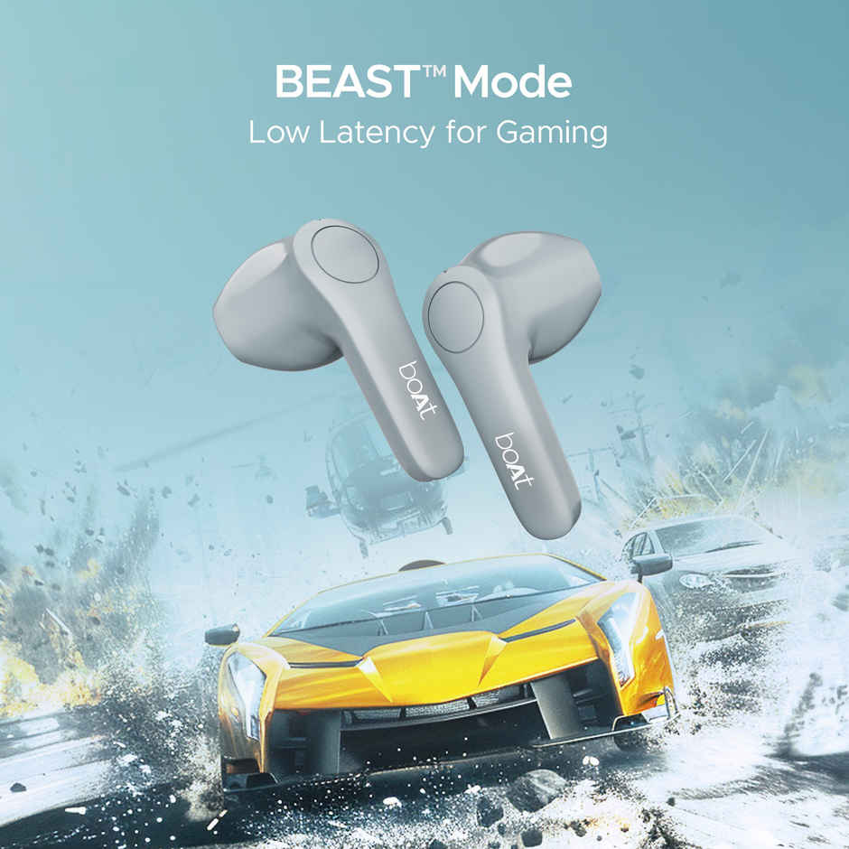boAt Airdopes Atom 81 Pro TWS Earbuds with mic, 100Hrs Battery, 4Mics ENx Tech, 50ms Low Latency, 13mm Drivers, Fast Charge, IPX5, v5.1 Bluetooth Earbuds - Slate Fusion