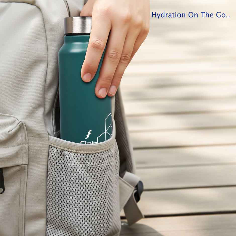 Flair Hexa Stainless Steel Water Bottle | Green | 970 ml