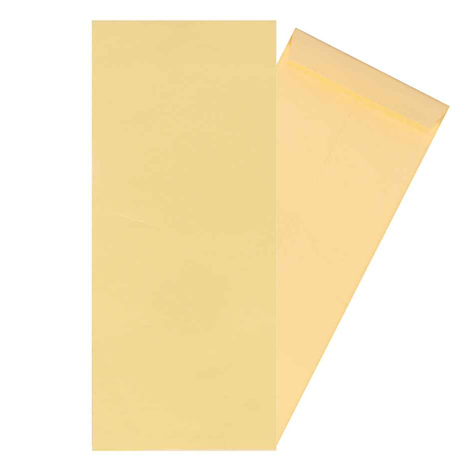Saya Count of 50 Yellow Laminated Envelopes - 11 x 5 in Strong Pasting for Secure Document Storage