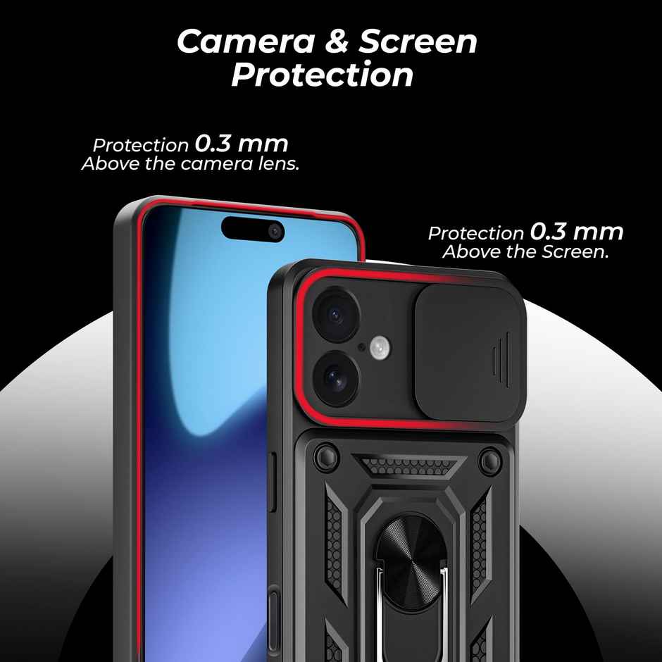 Artistque Case For Iphone 17 Back Cover | Ring Stand Armor Cover