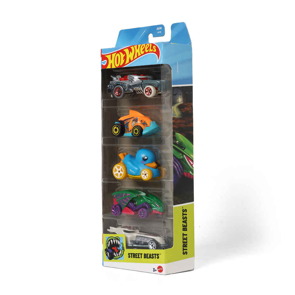 Hot Wheels 5-Car Pack of 1:64 Scale Vehicles STREET-BEAST