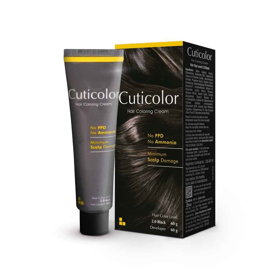 Cuticolor Hair Colouring Cream | Black