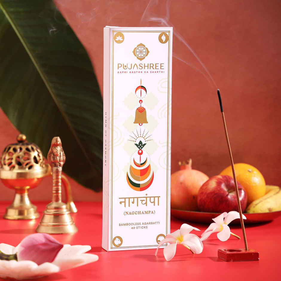 Pujashree Bambooless Agarbatti Nagchampa | 8 Inches