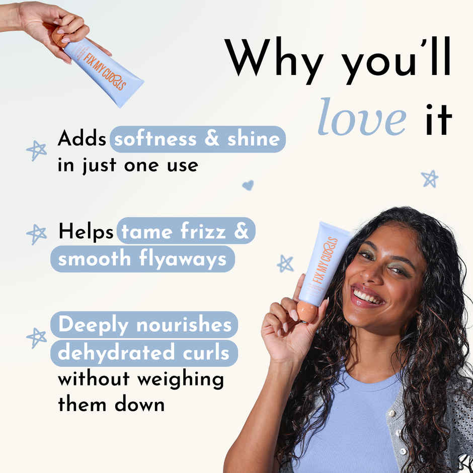 Fix My Curls Curl Quenching Hair Butter|For Curly, Wavy, Frizzy Hair | Silicone Free Hair Cream