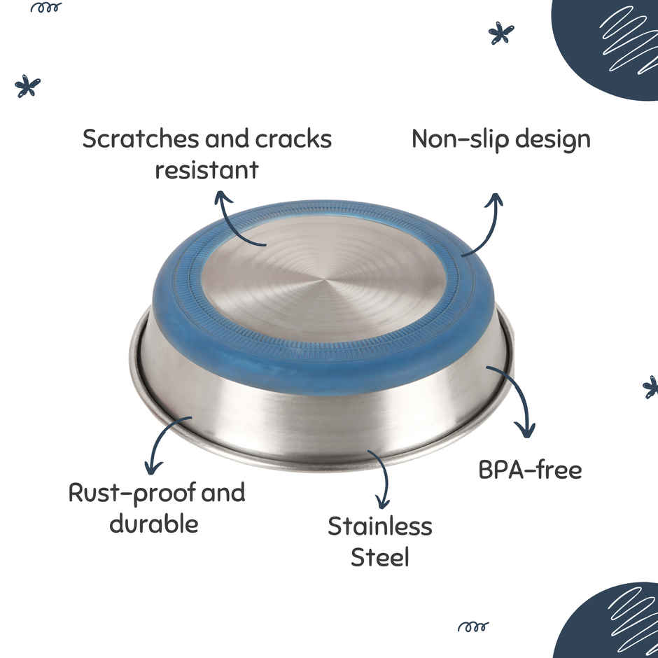 Bearhugs Anti Skid Pet Feeding Bowl - 240 Ml (Medium)