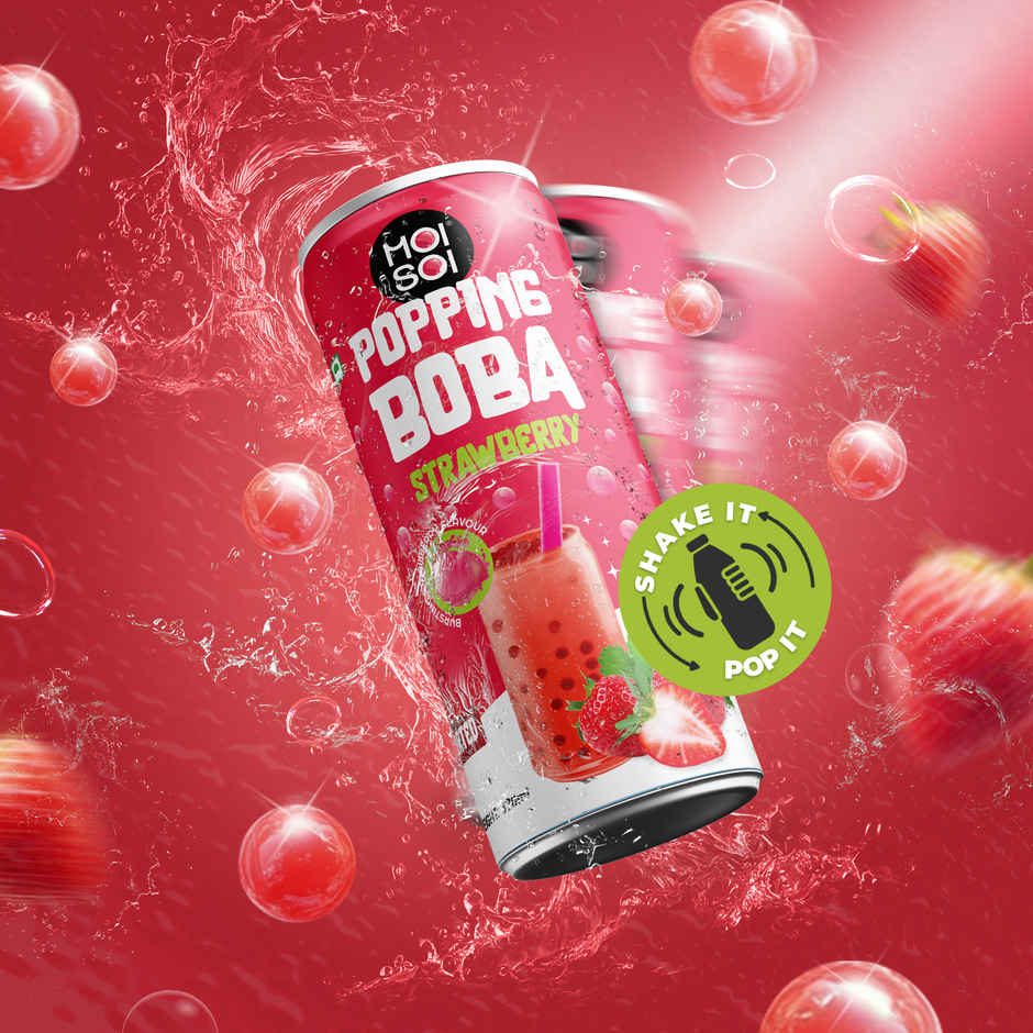 Moi Soi Popping Boba With Strawberry Fruit Drink