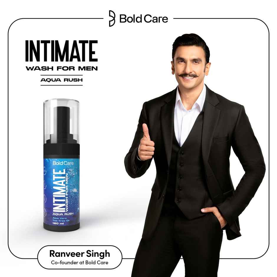 Bold Care Aqua Rush Intimate Wash for Men with Tea Tree Oil and Aloe Vera Extract