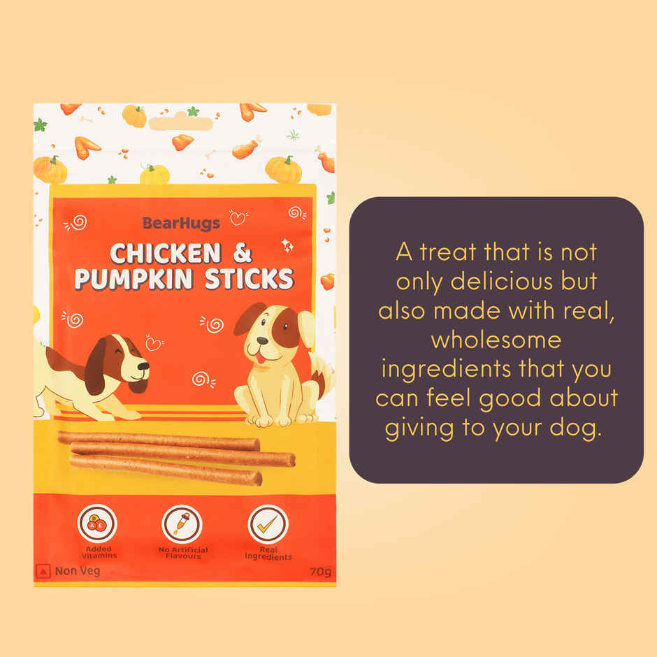 Bearhugs Chicken & Pumpkin Sticksdog Treat