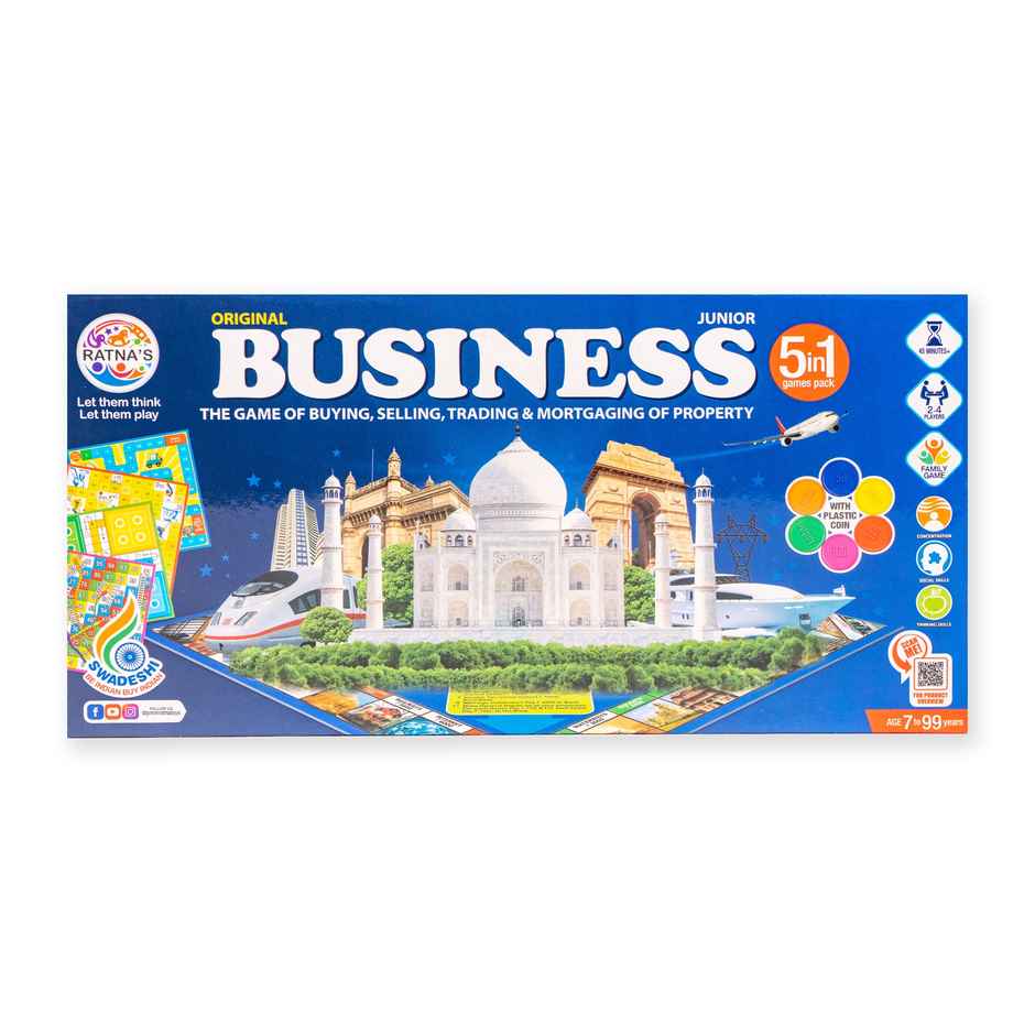 Ratna's Business Jr. Coins | 5 in 1 Board Game | 7+ years