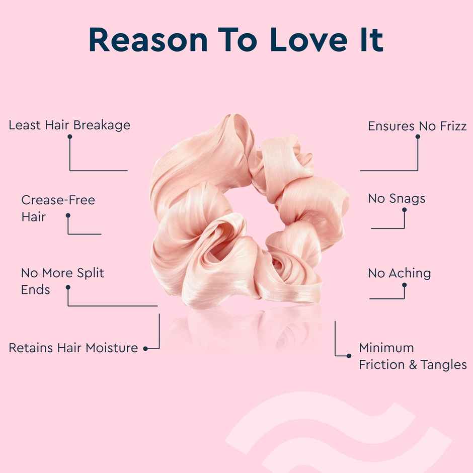 GUBB Satin Scrunchies | Light Pink | Stylish & Comfortable