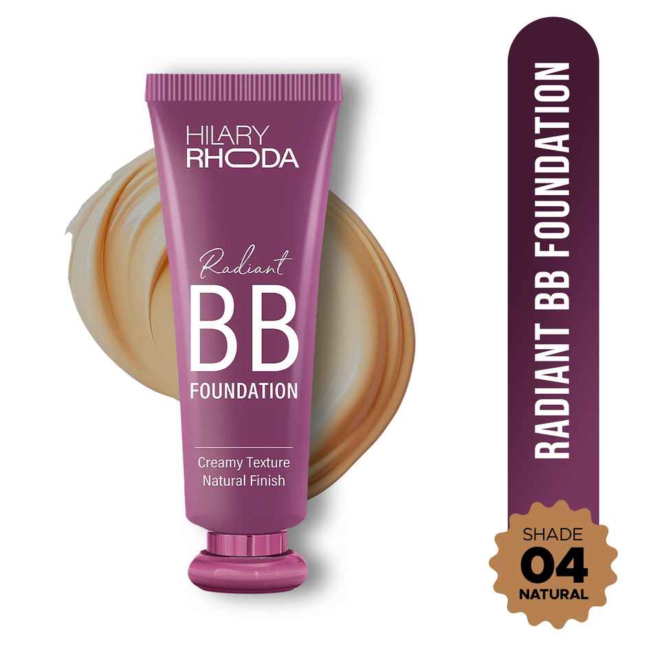 Hilary Rhoda Radiant BB Foundation | Ultra-Creamy & Lightweight Formula | Natural - Shade 04