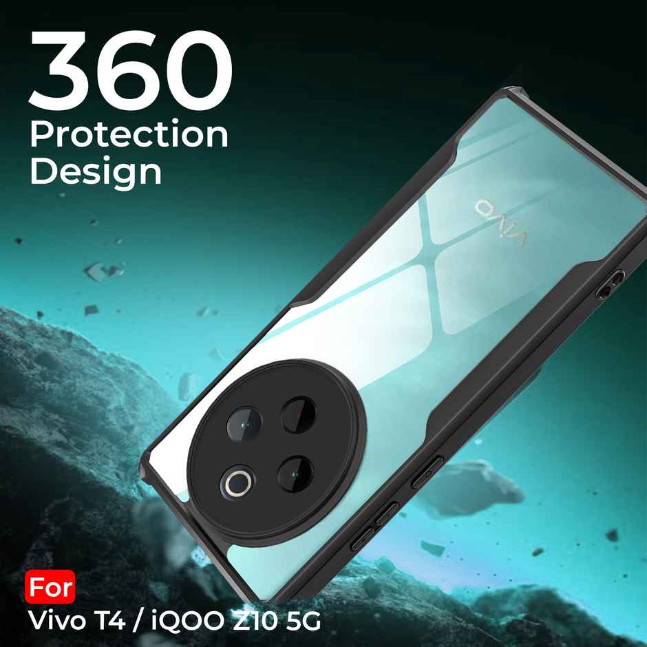 Artistque Case for Vivo T4 5G | iQOO Z10 5G Back Cover | Transparent Shockproof TPU Cover