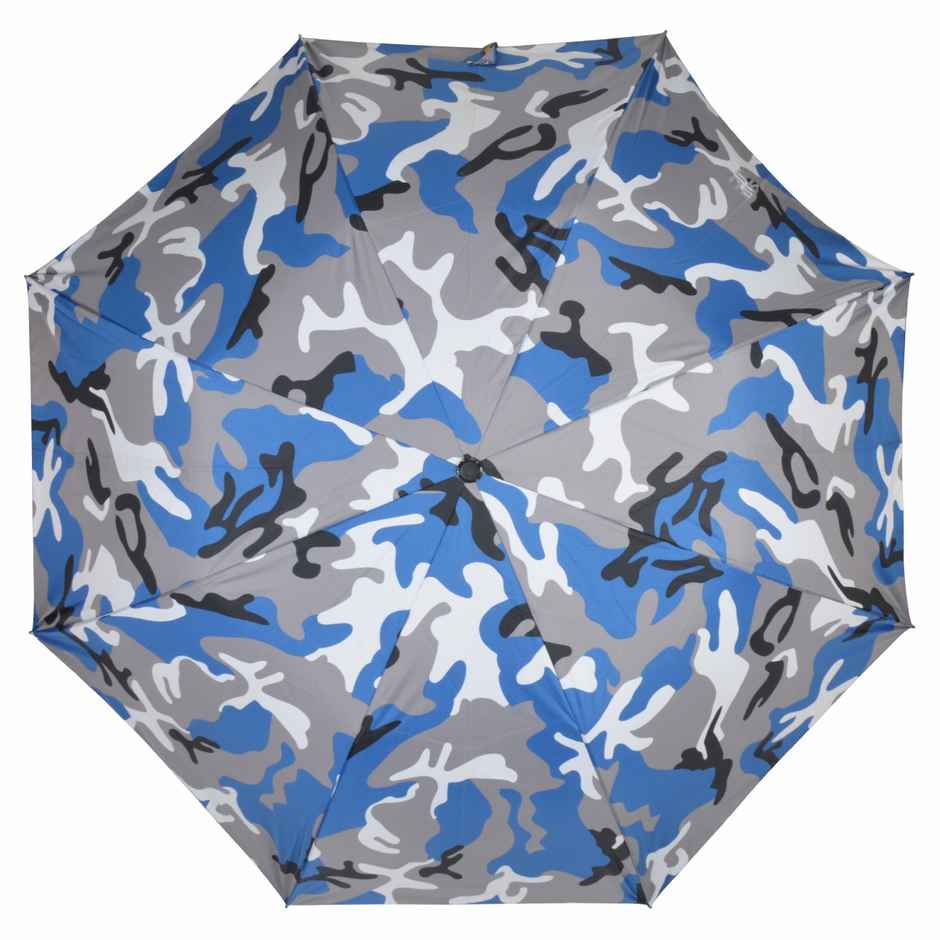 Eume Nurture Auto Open 27 Inch 2 Fold Unisex Camouflage Blue And Silver Color Umbrella
