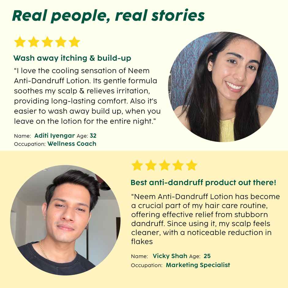 Plix The Plant Fix Neem Anti-Dandruff Advanced Lotion | Reduces Dandruff | Itchy Scalp