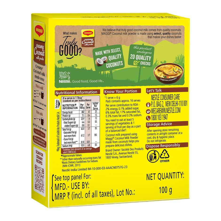 MAGGI Coconut Milk Powder | Instant, Creamy & Tasty Dishes