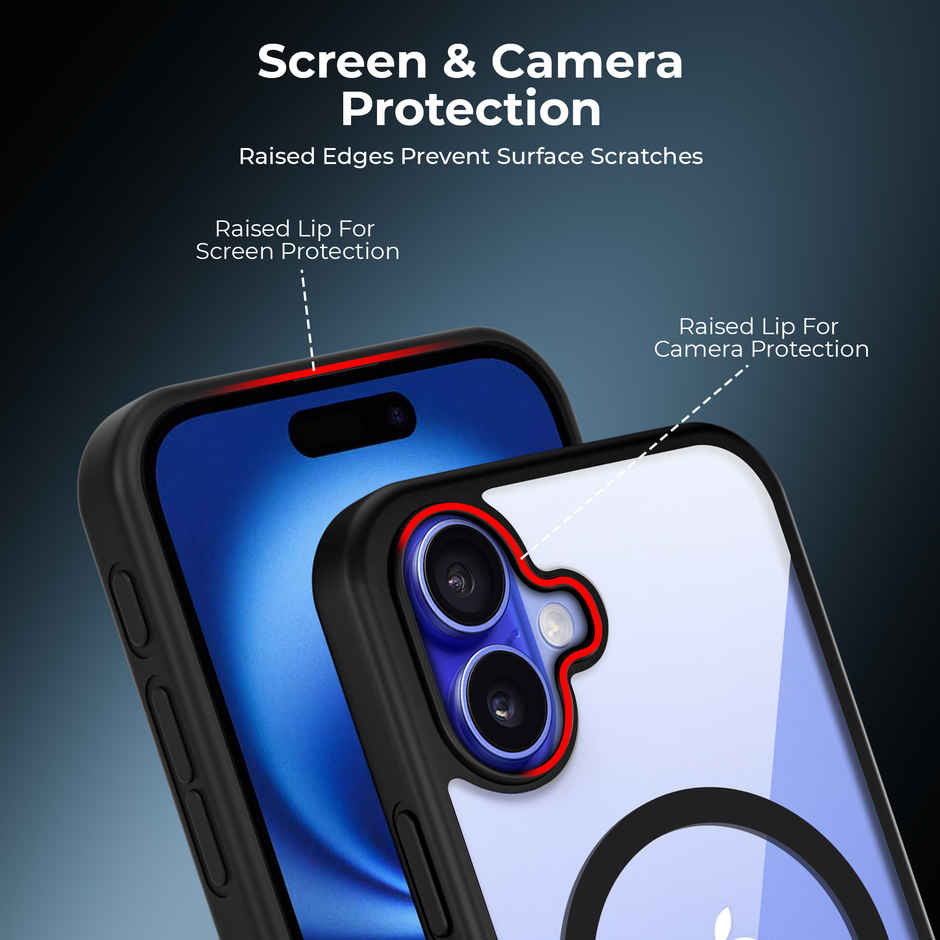 Artistque Case For iPhone 16 Back Cover | Mag-Safe | Black