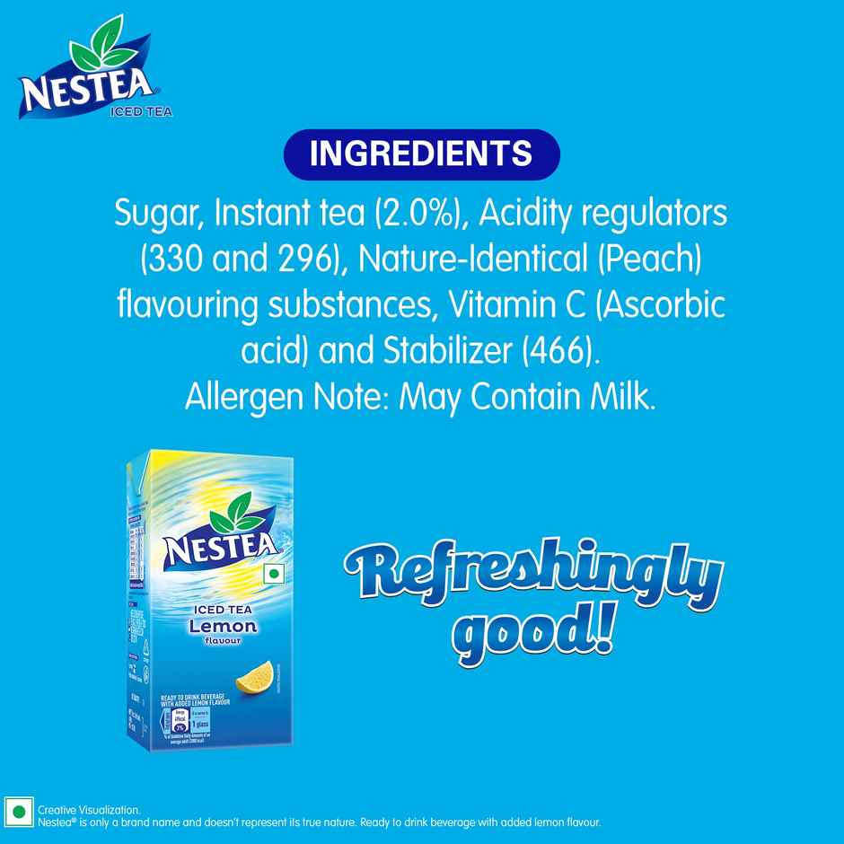 Nestea Lemon Iced Tea (Ready to Drink) - 49 calories - Refreshingly Good Taste