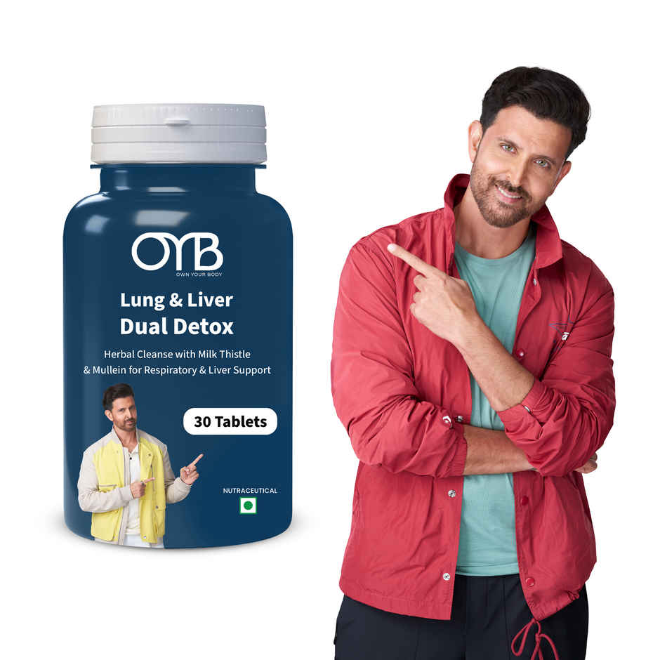 OYB Lung & Liver Dual Detox with Milk Thistle & Mullein | 30 Tablets | OYB Lung & Liver Dual Detox