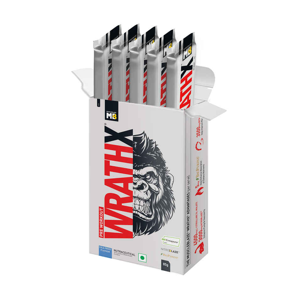 Muscleblaze Pre Workout Wrathx With Creapure, Nitroblaze & Bioperine | Cola Frost