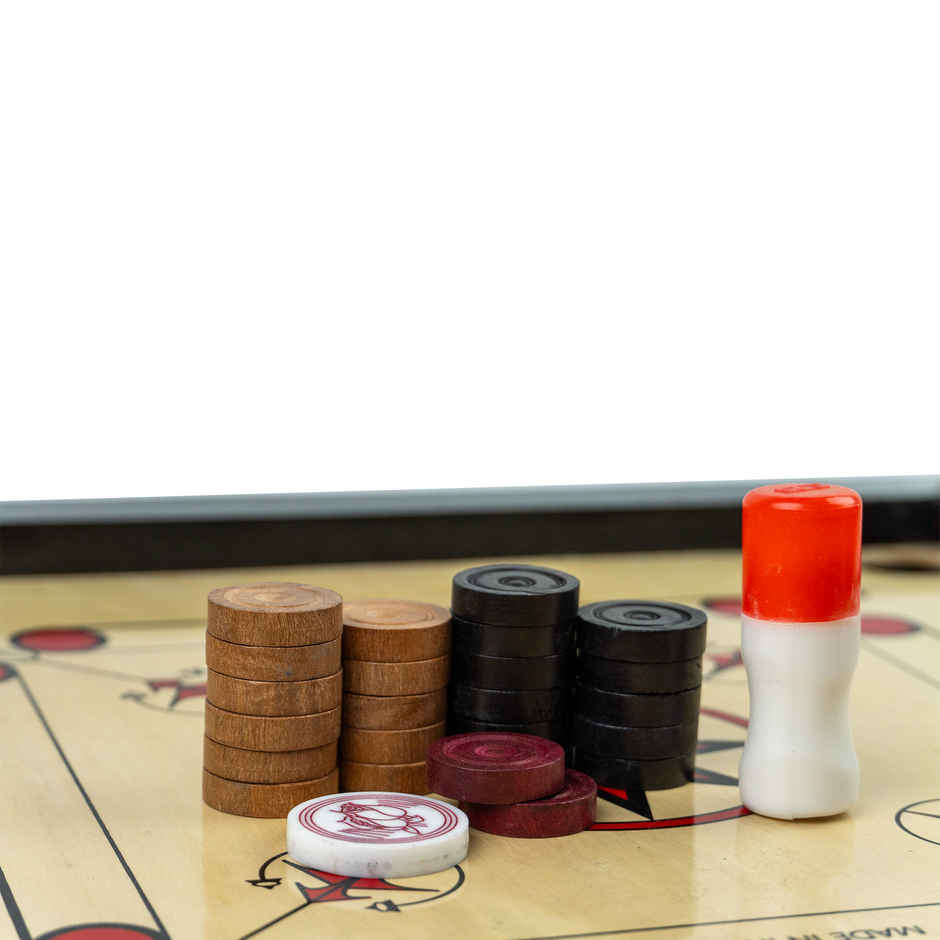 Zike Carrom Coin, Striker, Powder (24 Coins - 1 Striker - 1 Powder)