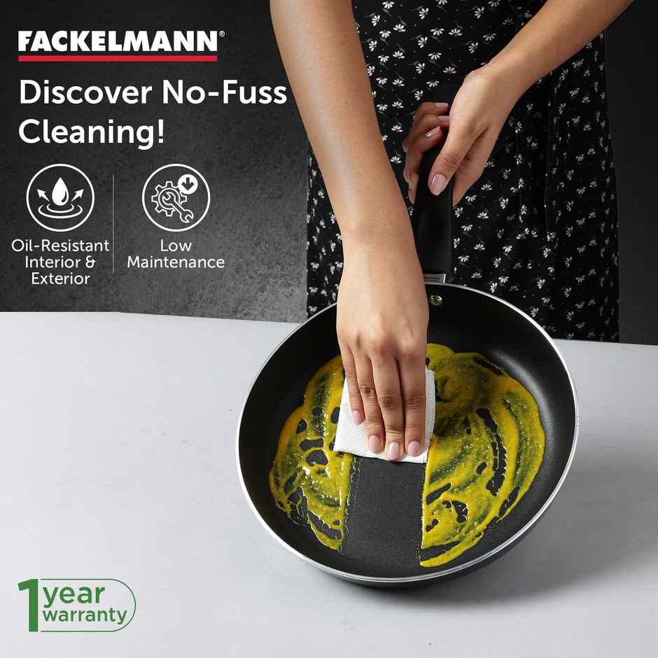 Fackelmann Quartz Nonstick Fry Pan 28cm All Stoves Anti-scratch | Dosa Pan | Fish Fry Pan | 1.7L