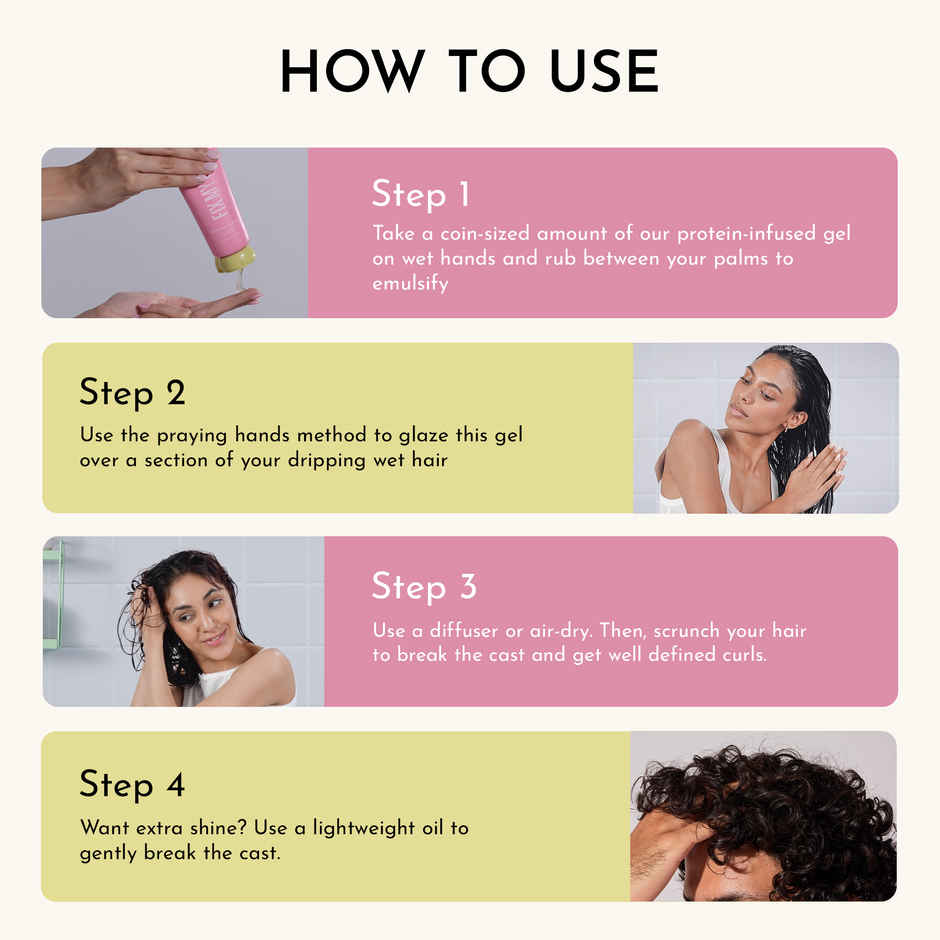 Fix My Curls Curl Defining Hair Gel |For Curly, Wavy, Hair, Silicone & Alcohol-Free Hair Gel