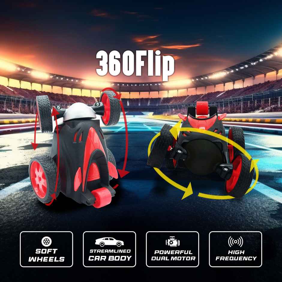 SEEDO Remote Control Car 1:24 , 27 MHz, USB Rechargeable, Fast Speed stunt Car | Red