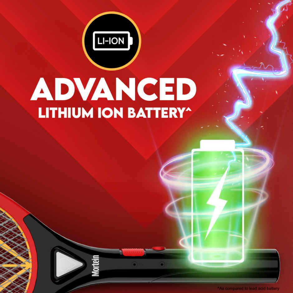 Mortein Advanced Electric Mosquito Racquet Bat | 30% Longer Battery