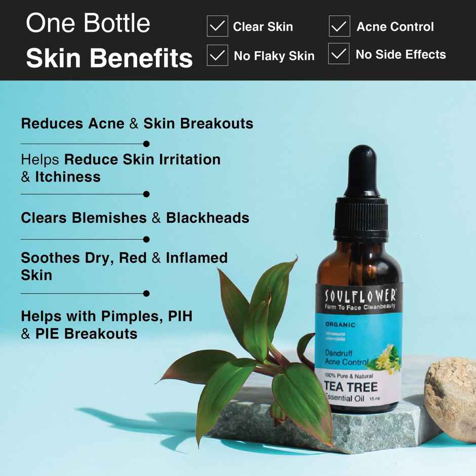 Soulflower Tea Tree Essential Oil For Dandruff Control