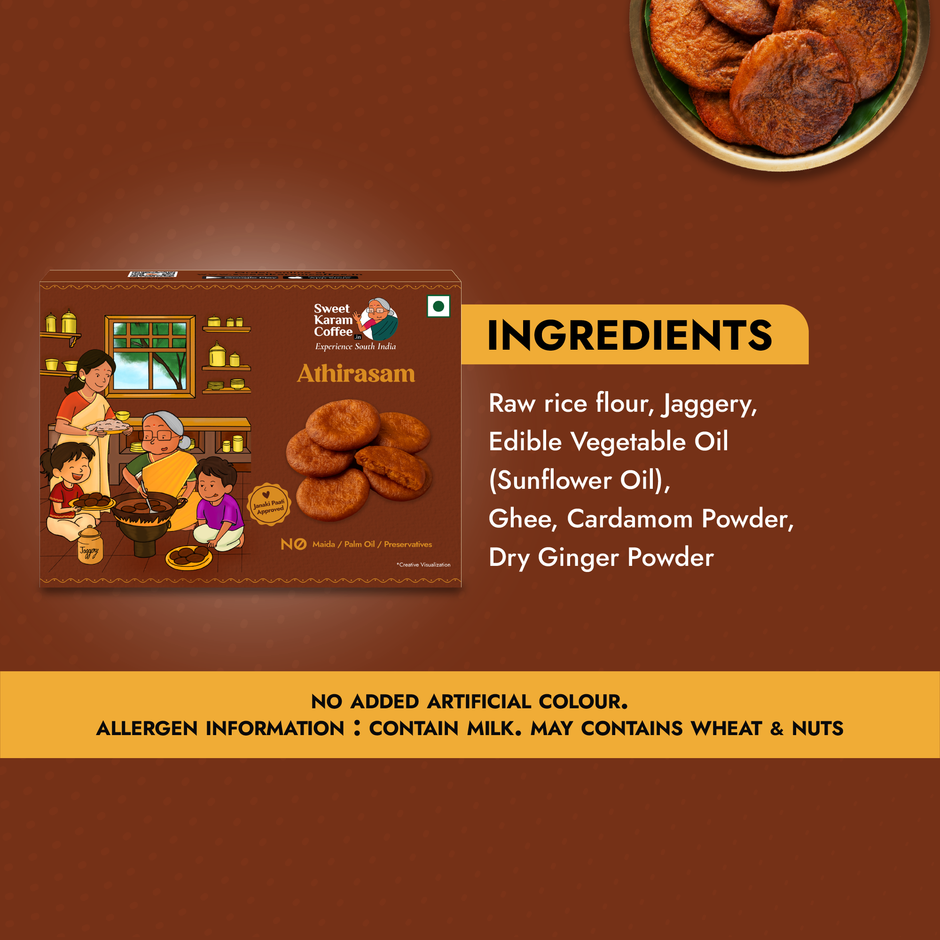 Sweet Karam Coffee Classic Athirasam - No Preservatives, No White Sugar