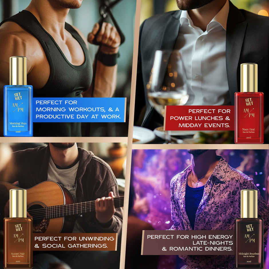 Set Wet Am/Pm Premium Fragrance Pack|Command Your Day With Style Perfume For Men