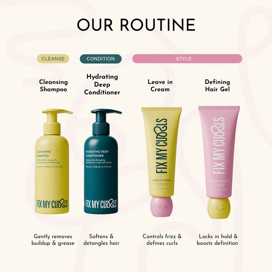 Fix My Curls Curl Defining Hair Gel |For Curly, Wavy, Hair, Silicone & Alcohol-Free Hair Gel